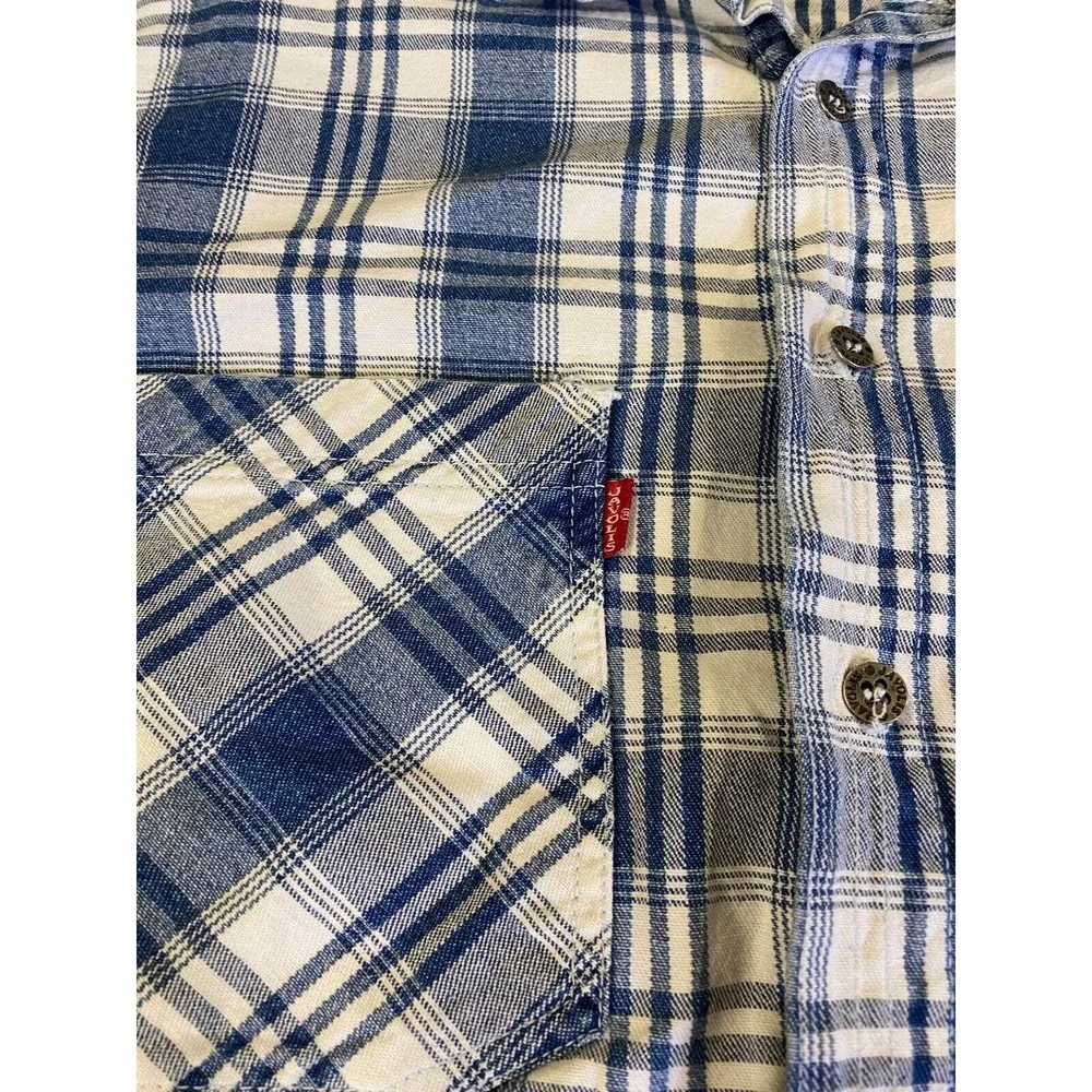 Vintage Javolis Plaid Button Up Cotton Longsleeve Shirt Sz Large - Picture 6 of 10